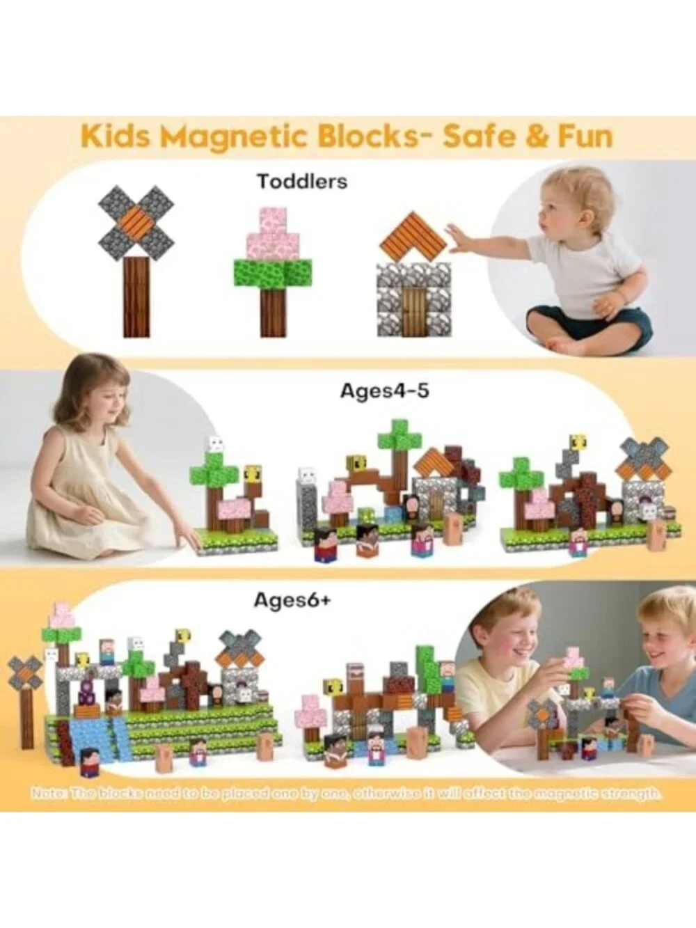100pcs Magnetic Building Blocks Set | STEM Sensory Toy for Kids Ages 3